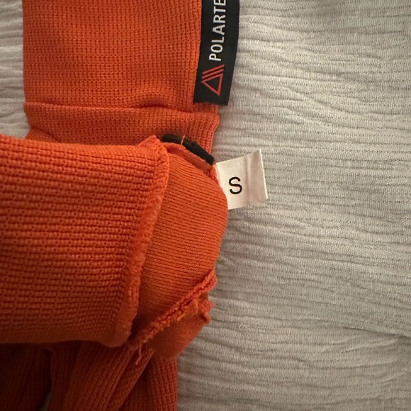 Women’s Small The North Face Orange Polartec Gloves - Picture 3 of 3